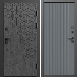 Входная дверь Termo-Door Спейс Бетон Патина - Флэт Черный кварц
