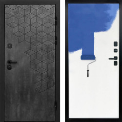 Входная дверь Termo-Door Спейс Бетон Патина - Гладкая Панель Под Покраску Под покраску (грунт)