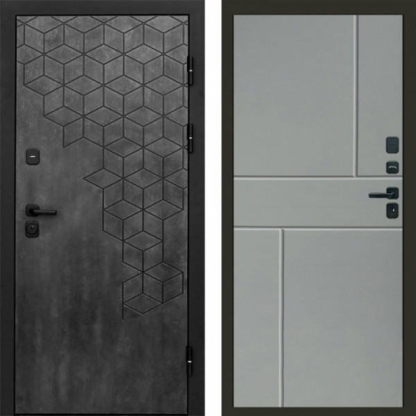 Входная дверь Termo-Door Спейс Бетон Патина - Горизонт Grey софт