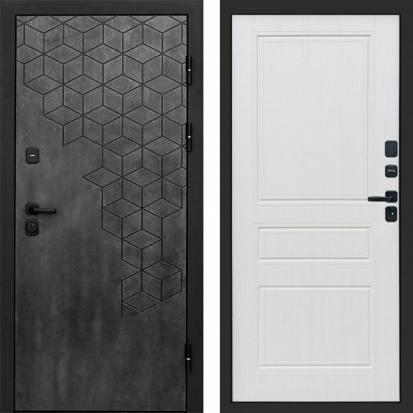 Входная дверь Termo-Door Спейс Бетон Патина - Классика белое дерево