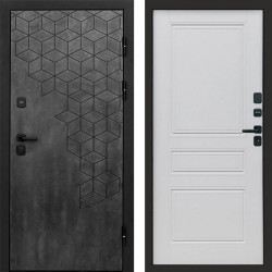 Входная дверь Termo-Door Спейс Бетон Патина - Классика белый матовый