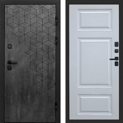 Входная дверь Termo-Door Спейс Бетон Патина - Лион Белый софт