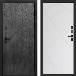 Входная дверь Termo-Door Спейс Бетон Патина - Лучи белый