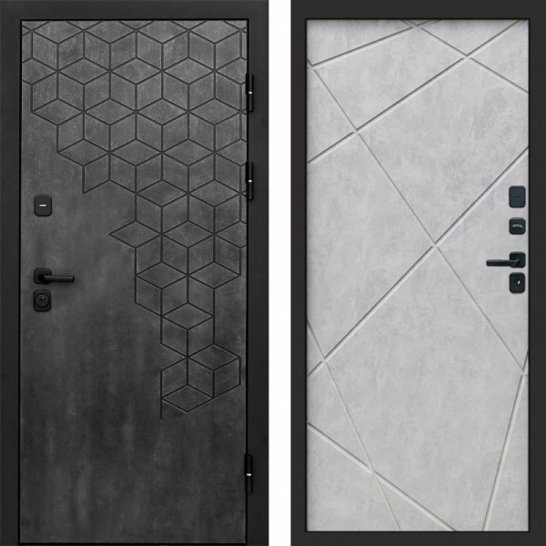 Входная дверь Termo-Door Спейс Бетон Патина - Лучи бетон светлый