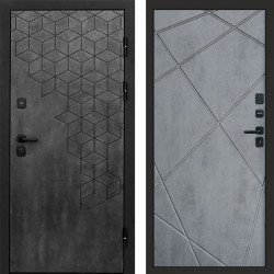 Входная дверь Termo-Door Спейс Бетон Патина - Лучи бетон темный