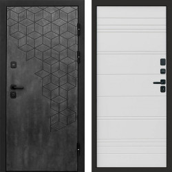 Входная дверь Termo-Door Спейс Бетон Патина - Лучи White line