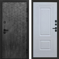 Входная дверь Termo-Door Спейс Бетон Патина - Мадрид Белый софт