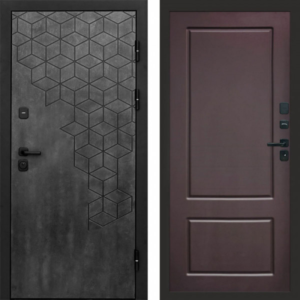 Входная дверь Termo-Door Спейс Бетон Патина - Марсель Шоколад