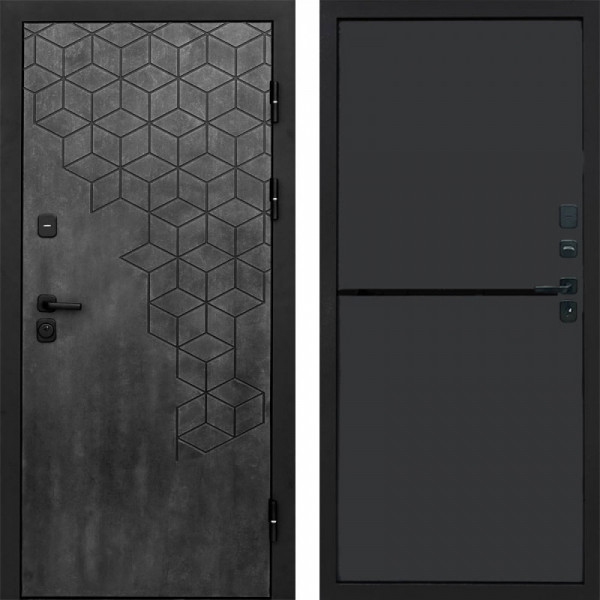 Входная дверь Termo-Door Спейс Бетон Патина - Нео Графит