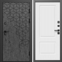 Входная дверь Termo-Door Спейс Бетон Патина - Нео Классика Белый Софт