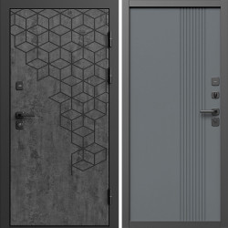 Входная дверь Termo-Door Спейс Бетон Патина - Страйп Грей Софт