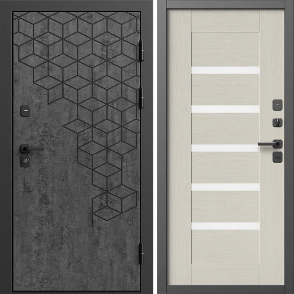 Входная дверь Termo-Door Спейс Бетон Патина - Царга лиственница