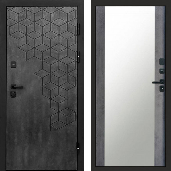 Входная дверь Termo-Door Спейс Бетон Патина - Зеркало бетон темный