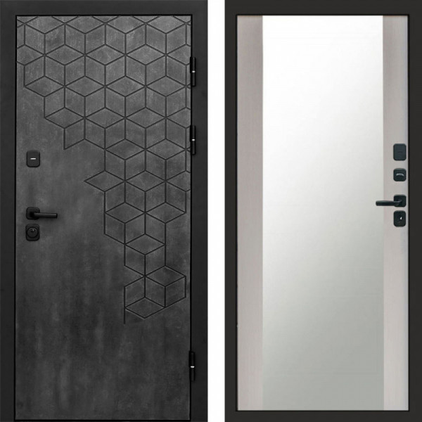 Входная дверь Termo-Door Спейс Бетон Патина - Зеркало лиственница