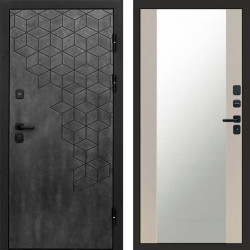 Входная дверь Termo-Door Спейс Бетон Патина - Зеркало Слоновая кость