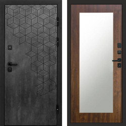 Входная дверь Termo-Door Спейс Бетон Патина - Зеркало Триумф дуб