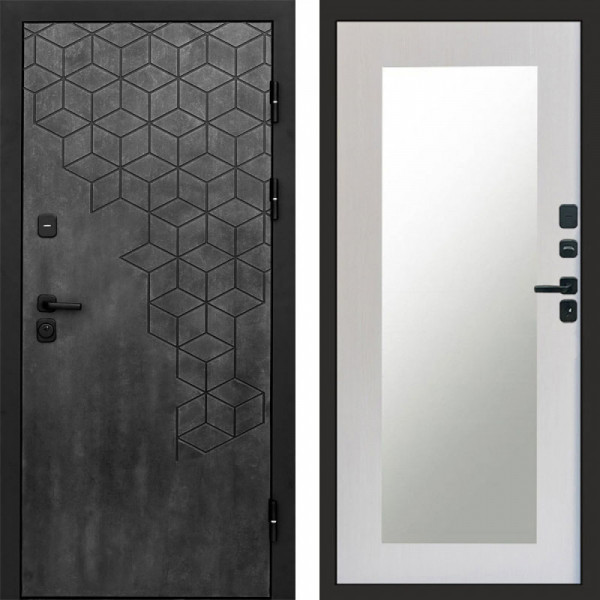 Входная дверь Termo-Door Спейс Бетон Патина - Зеркало Триумф лиственница