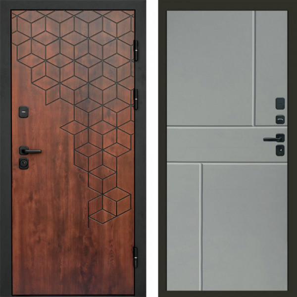 Входная дверь Termo-Door Спейс Дуб Патина - Горизонт Grey софт