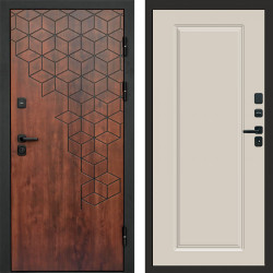 Входная дверь Termo-Door Спейс Дуб Патина - Гранд Слоновая кость