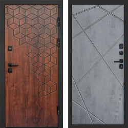 Входная дверь Termo-Door Спейс Дуб Патина - Лучи бетон темный