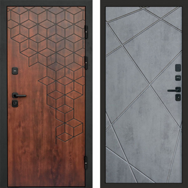 Входная дверь Termo-Door Спейс Дуб Патина - Лучи бетон темный