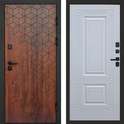 Входная дверь Termo-Door Спейс Дуб Патина - Мадрид Белый софт