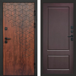 Входная дверь Termo-Door Спейс Дуб Патина - Марсель Шоколад