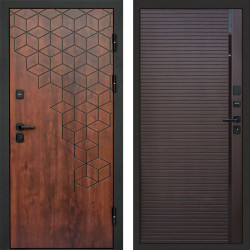 Входная дверь Termo-Door Спейс Дуб Патина - Porte Шоколад