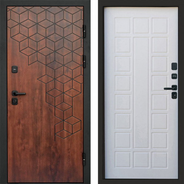 Входная дверь Termo-Door Спейс Дуб Патина - Престиж белое дерево