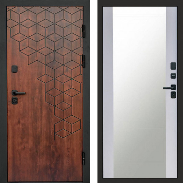 Входная дверь Termo-Door Спейс Дуб Патина - Зеркало белый софт