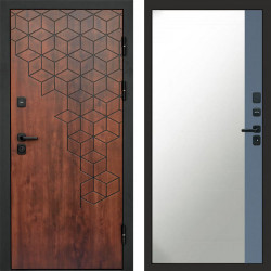 Входная дверь Termo-Door Спейс Дуб Патина - Зеркало Фацет Grey софт