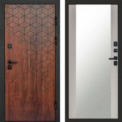 Входная дверь Termo-Door Спейс Дуб Патина - Зеркало лиственница