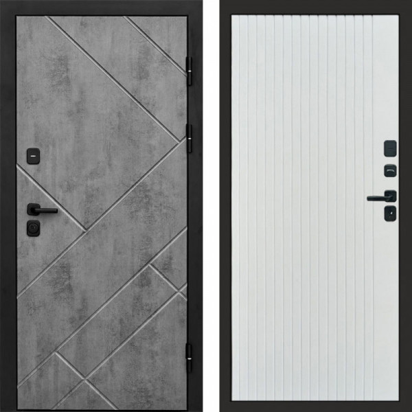 Входная дверь Termo-Door Стоун Бетон - Flat Белый софт