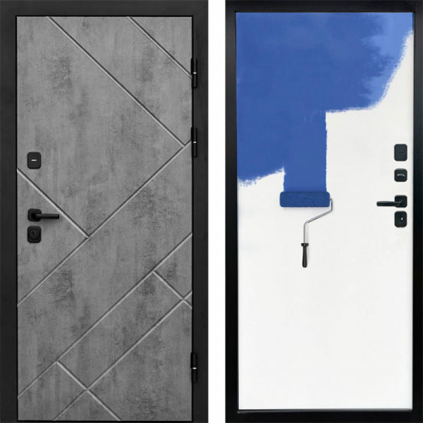 Входная дверь Termo-Door Стоун Бетон - Гладкая Панель Под Покраску Под покраску (грунт)