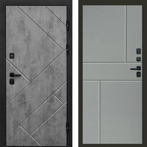 Входная дверь Termo-Door Стоун Бетон - Горизонт Grey софт
