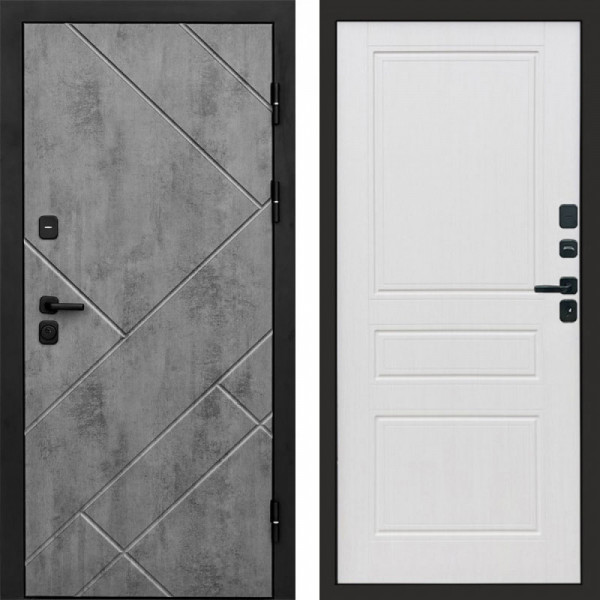 Входная дверь Termo-Door Стоун Бетон - Классика белое дерево