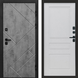 Входная дверь Termo-Door Стоун Бетон - Классика белый матовый