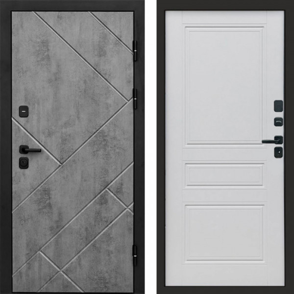 Входная дверь Termo-Door Стоун Бетон - Классика белый матовый