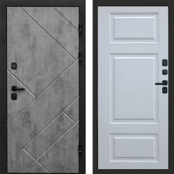 Входная дверь Termo-Door Стоун Бетон - Лион Белый софт