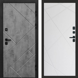 Входная дверь Termo-Door Стоун Бетон - Лучи белый