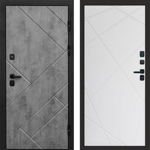 Входная дверь Termo-Door Стоун Бетон - Лучи белый