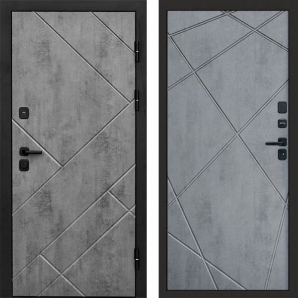 Входная дверь Termo-Door Стоун Бетон - Лучи бетон темный