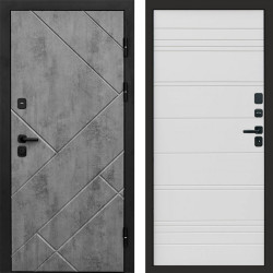 Входная дверь Termo-Door Стоун Бетон - Лучи White line