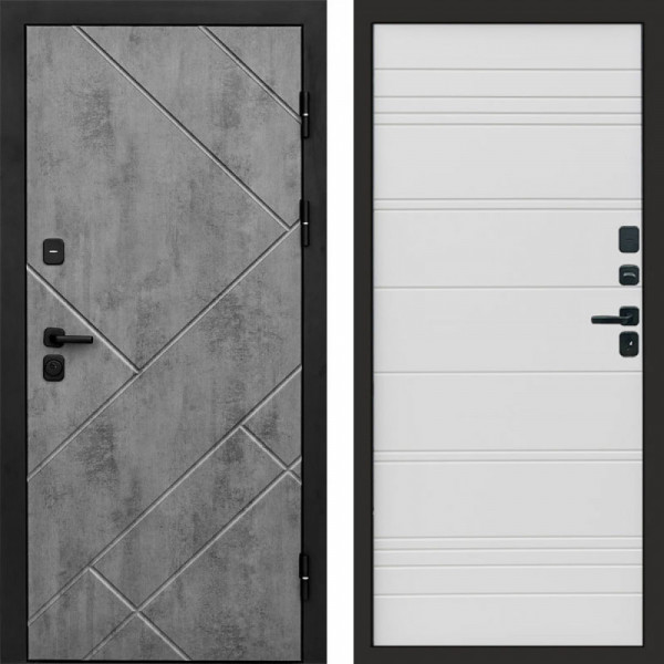 Входная дверь Termo-Door Стоун Бетон - Лучи White line