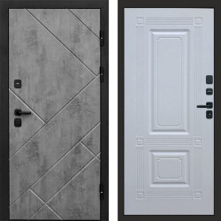 Входная дверь Termo-Door Стоун Бетон - Мадрид Белый софт