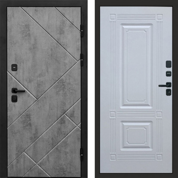 Входная дверь Termo-Door Стоун Бетон - Мадрид Белый софт