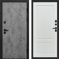 Входная дверь Termo-Door Стоун Бетон - Марсель Белый софт