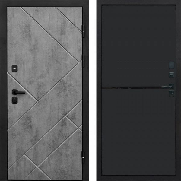 Входная дверь Termo-Door Стоун Бетон - Нео Black