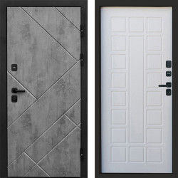 Входная дверь Termo-Door Стоун Бетон - Престиж белое дерево