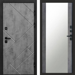 Входная дверь Termo-Door Стоун Бетон - Зеркало бетон темный